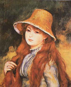 Pierre Renoir Girl and Golden Hat china oil painting image